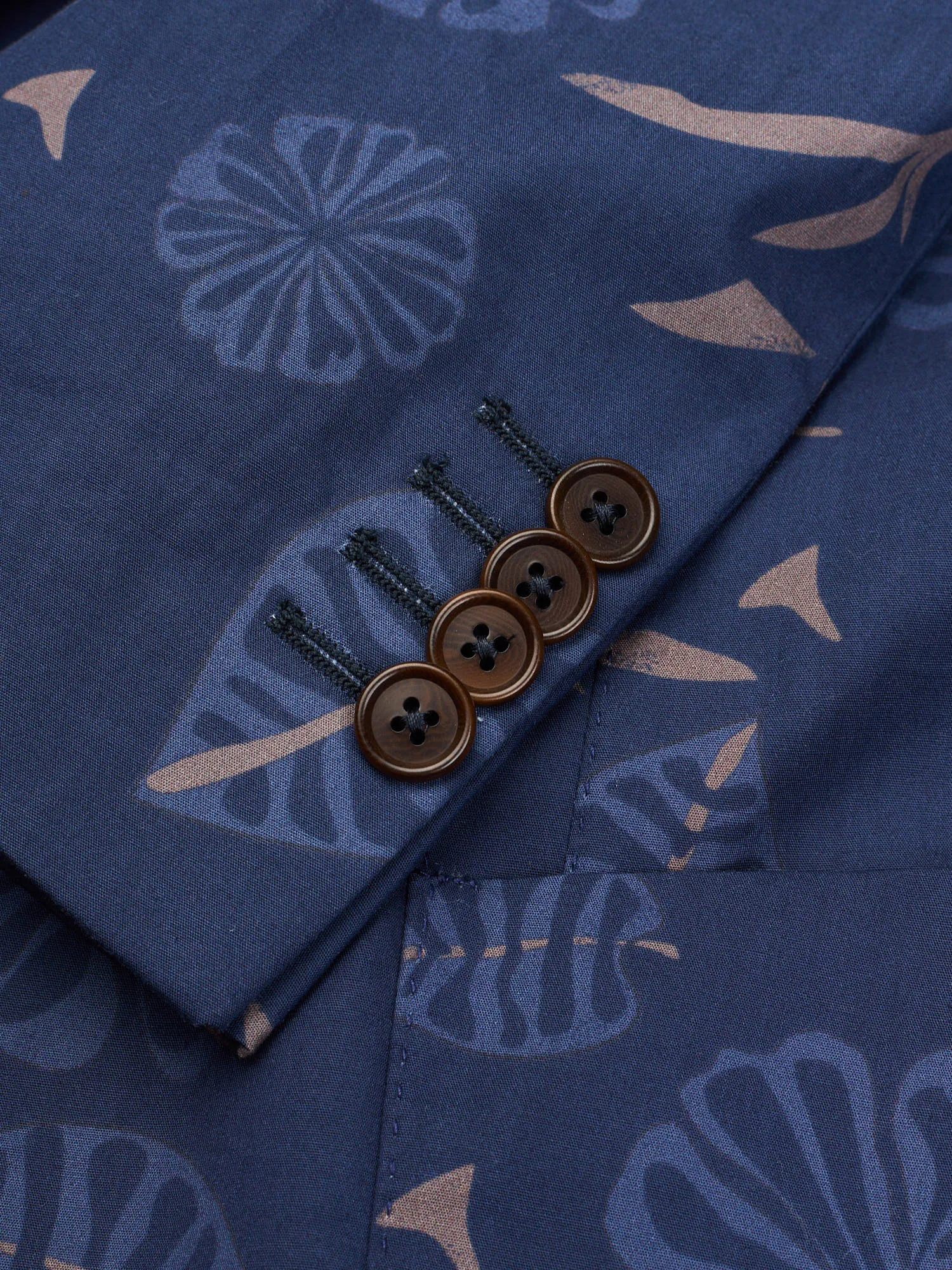 SARTORIA PARTENOPEA Blue Floral Cotton Jacket EU 48 NEW US 38 Current Model