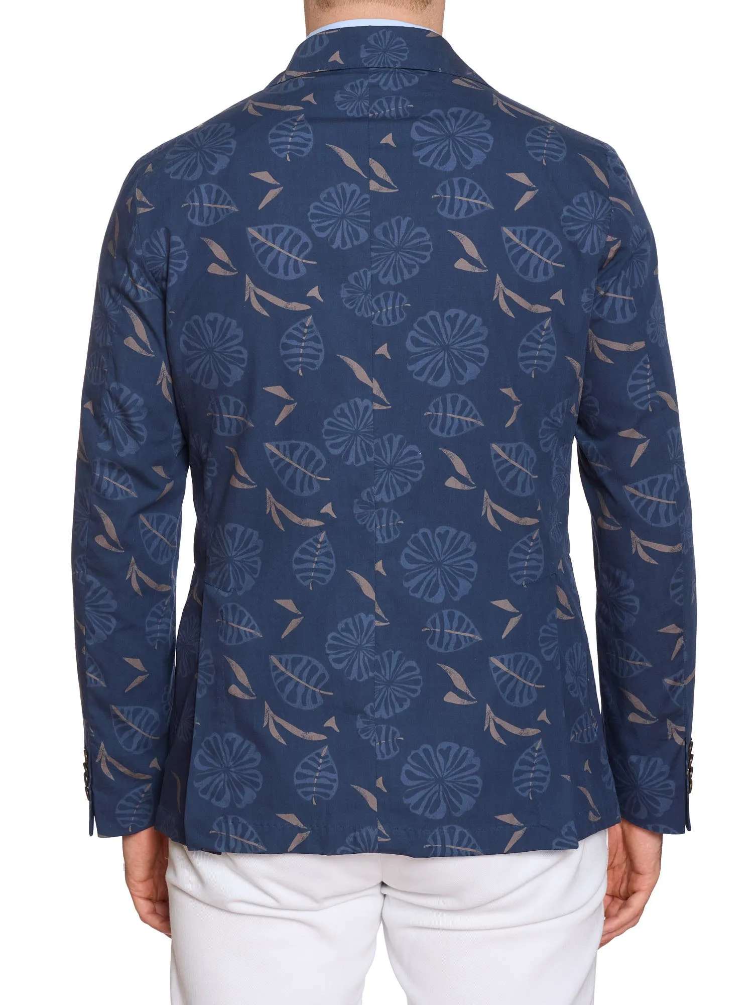 SARTORIA PARTENOPEA Blue Floral Cotton Jacket EU 48 NEW US 38 Current Model