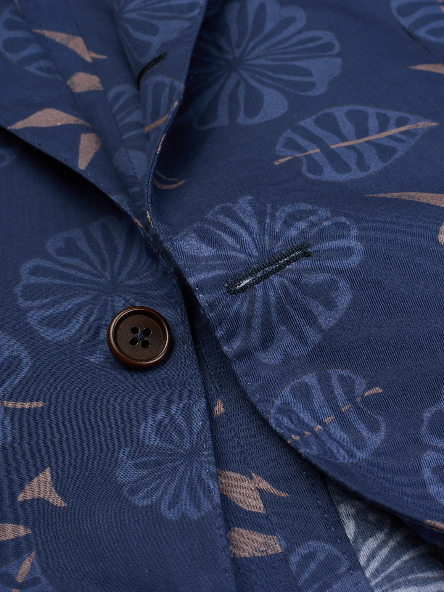 SARTORIA PARTENOPEA Blue Floral Cotton Jacket EU 48 NEW US 38 Current Model