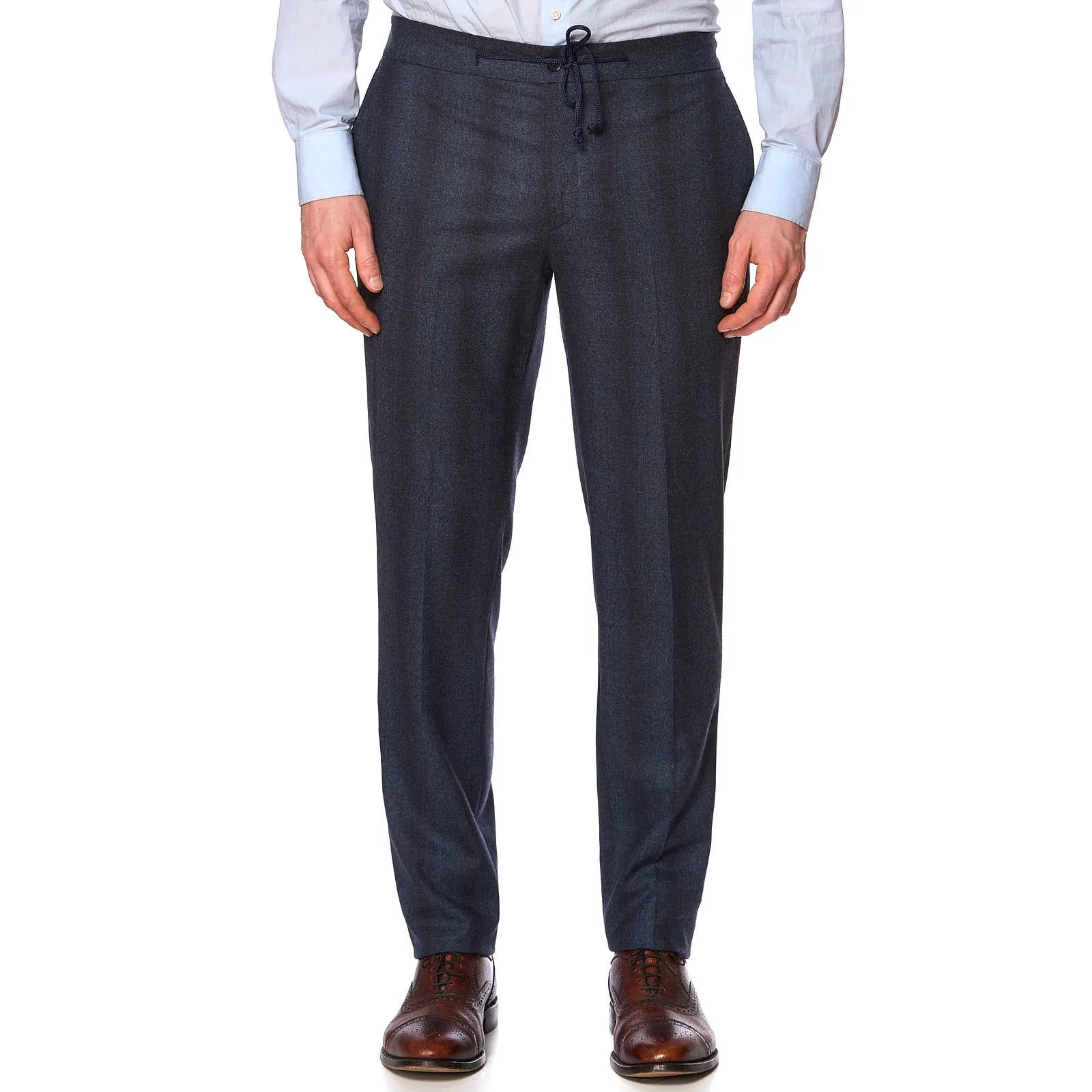 SARTORIA PARTENOPEA Blue-Gray Stretch Flannel Suit EU 50 NEW US 40 Current Model