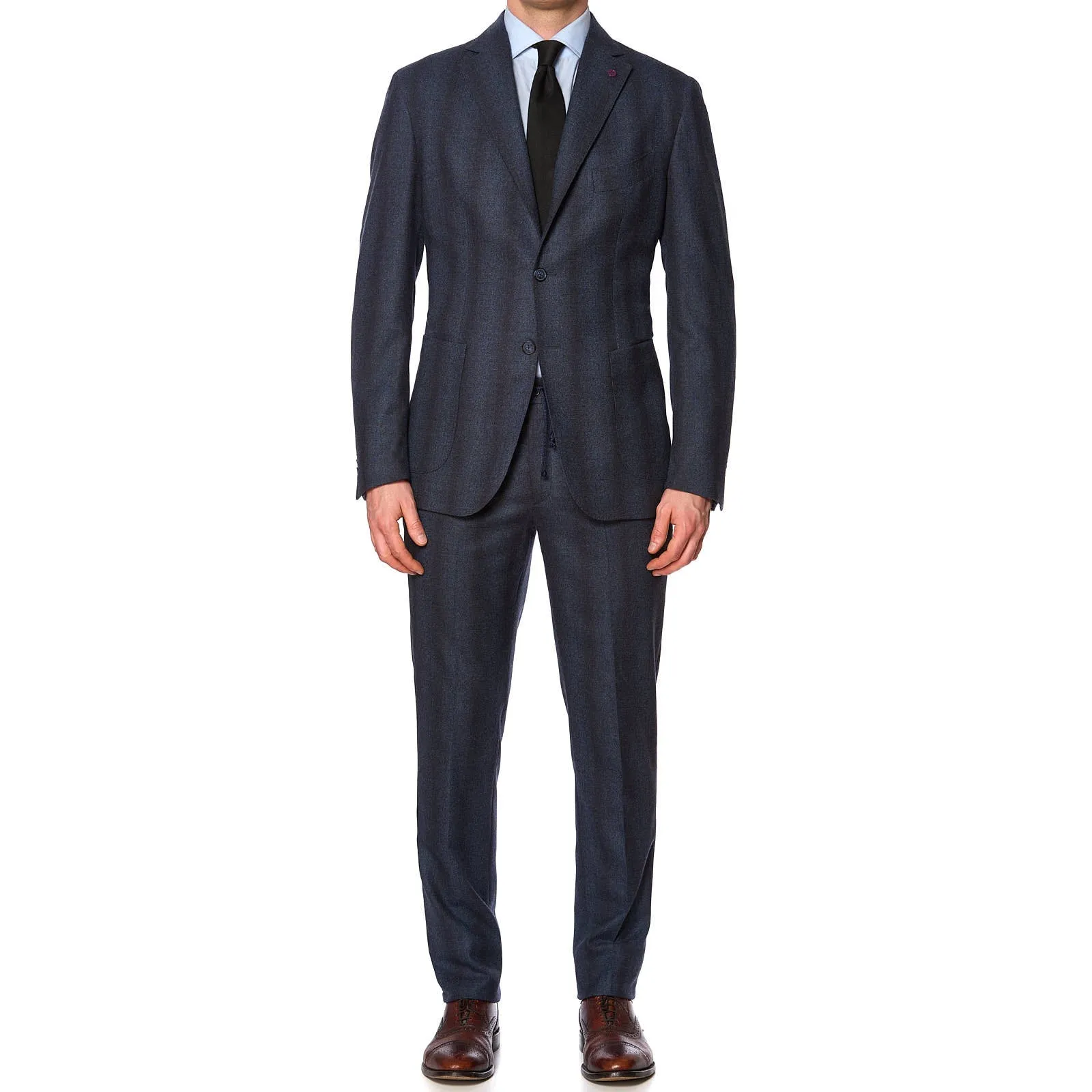 SARTORIA PARTENOPEA Blue-Gray Stretch Flannel Suit EU 50 NEW US 40 Current Model