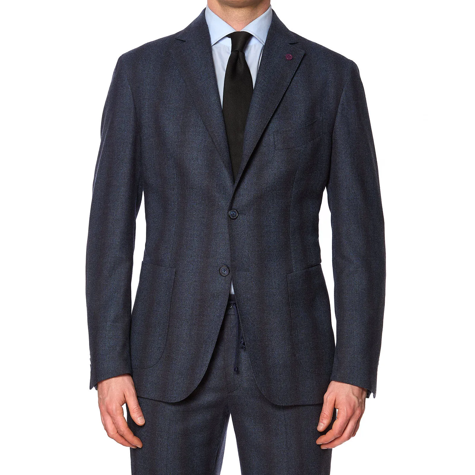 SARTORIA PARTENOPEA Blue-Gray Stretch Flannel Suit EU 50 NEW US 40 Current Model