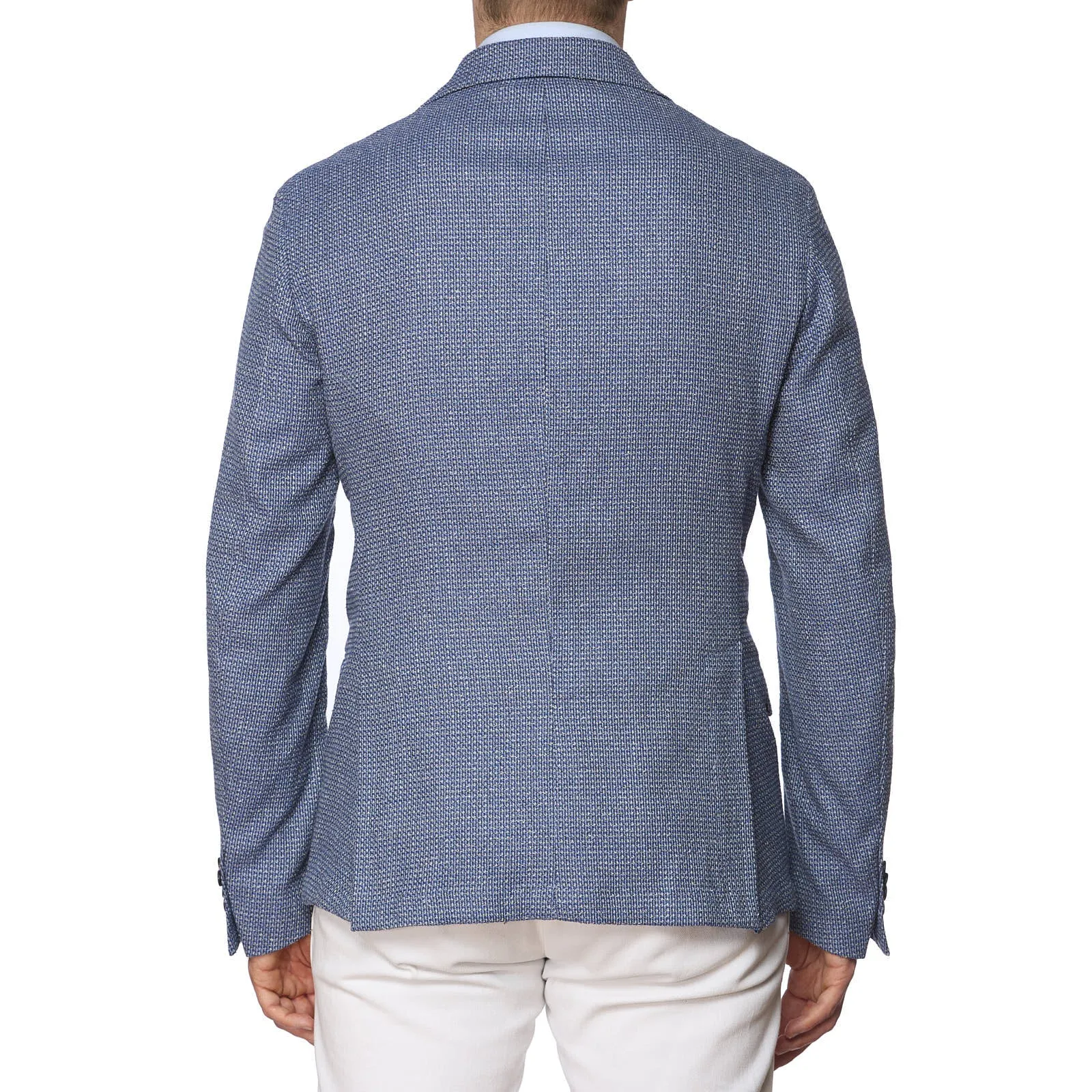 SARTORIA PARTENOPEA Blue Micro Cotton Jacket EU 52 NEW US 42 Current Model