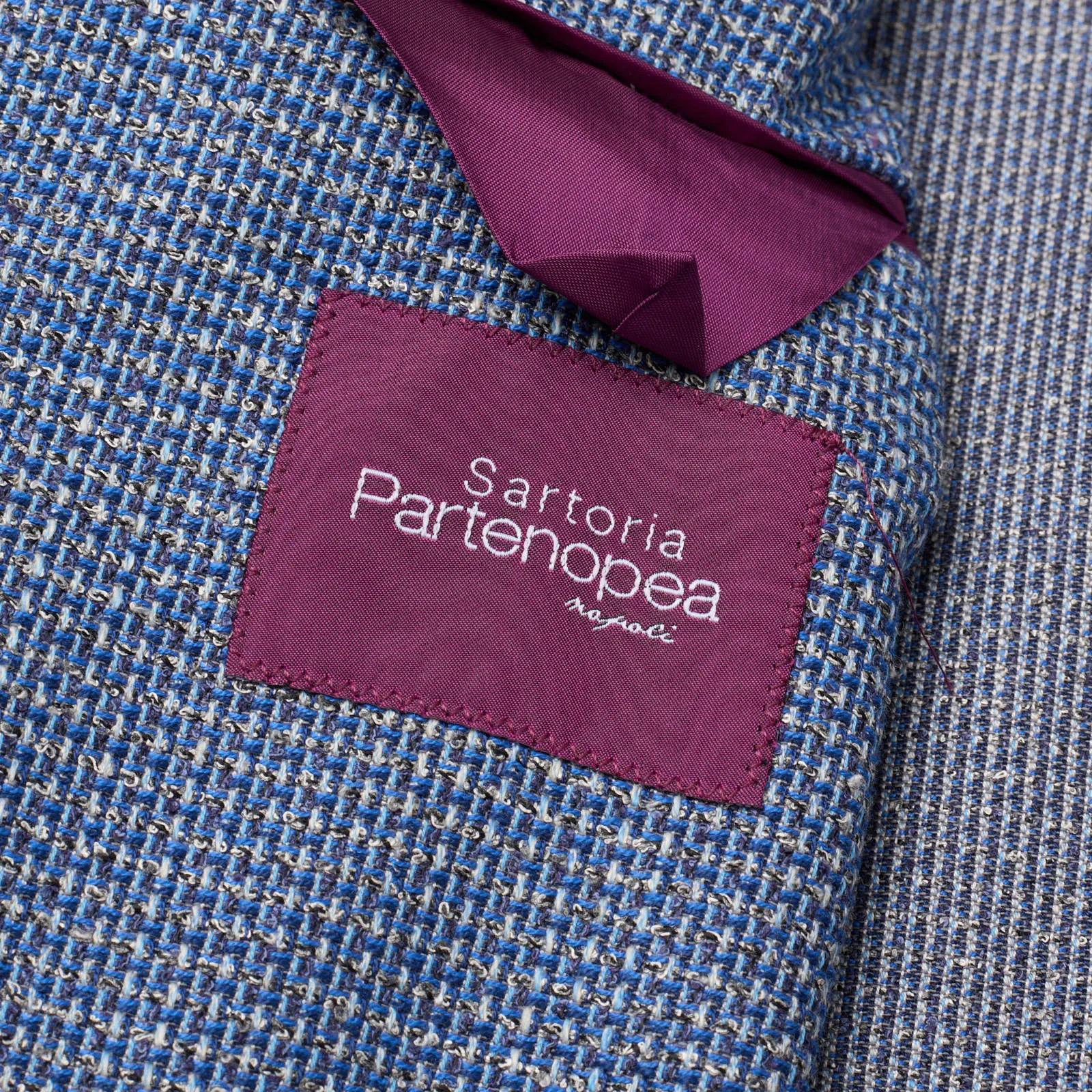 SARTORIA PARTENOPEA Blue Micro Cotton Jacket EU 52 NEW US 42 Current Model