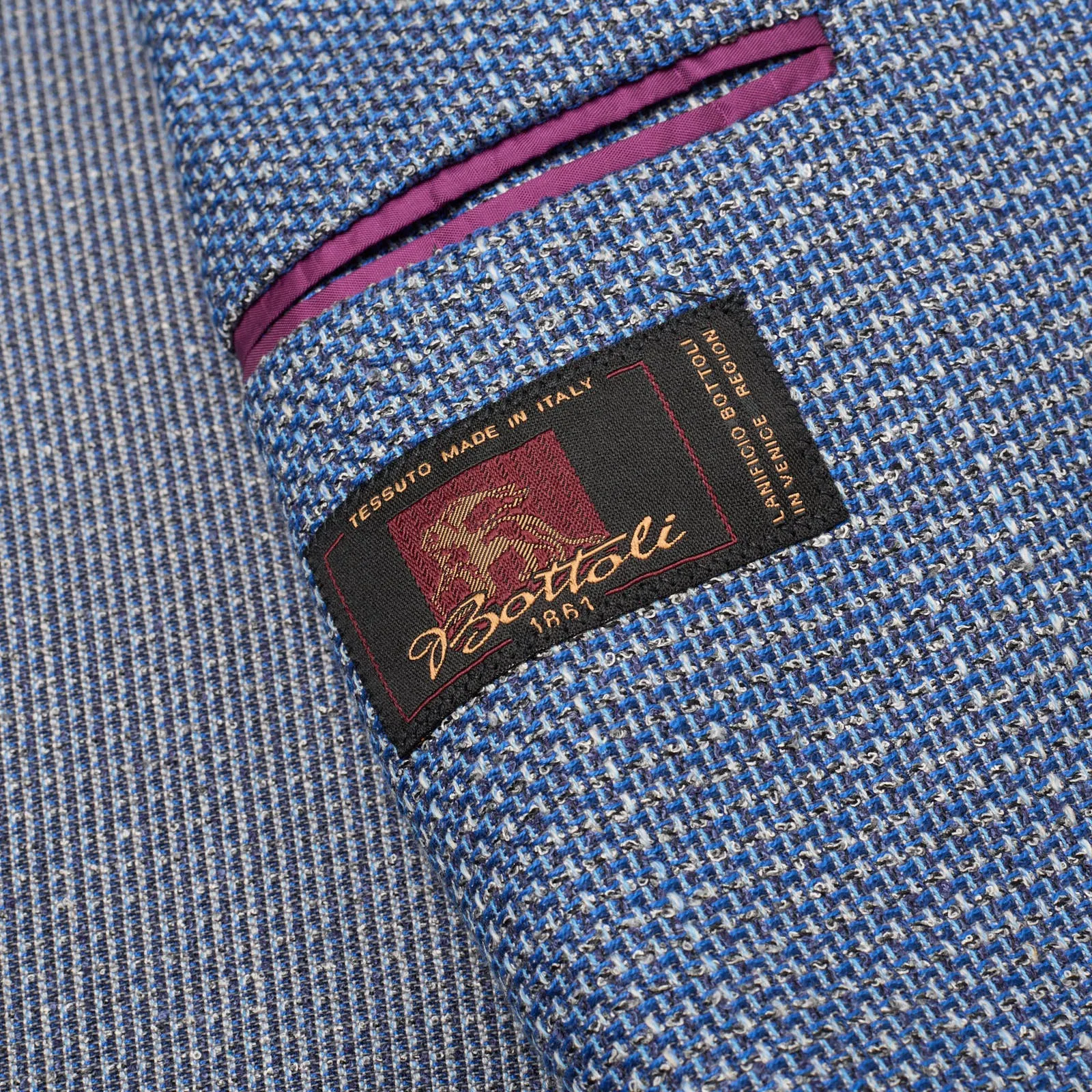 SARTORIA PARTENOPEA Blue Micro Cotton Jacket EU 52 NEW US 42 Current Model