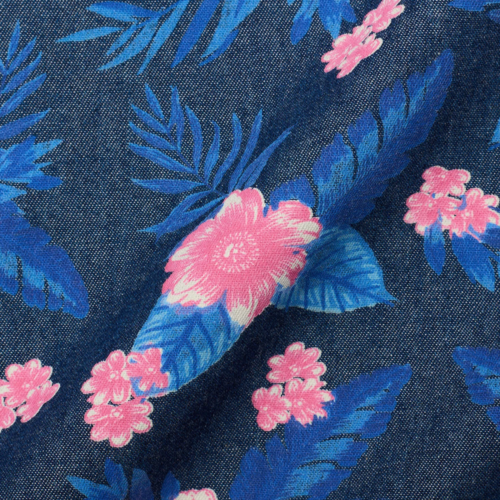 SARTORIA PARTENOPEA Blue-Pink Floral Design Cotton Jacket EU 50 NEW US 40 Current Model