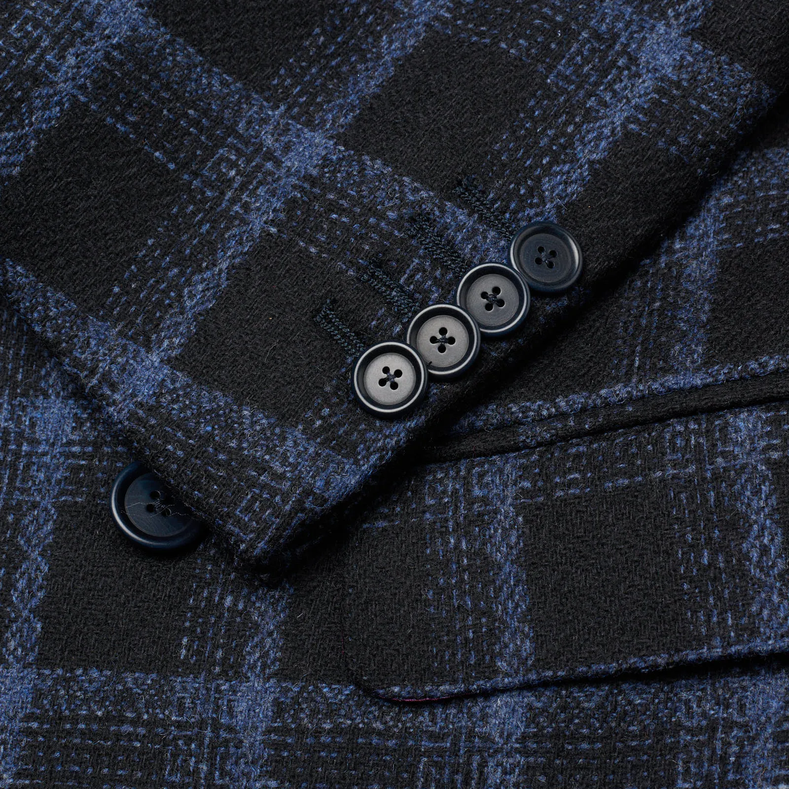 SARTORIA PARTENOPEA Blue Plaid Wool DB Jacket EU 50 NEW US 40 Current Model