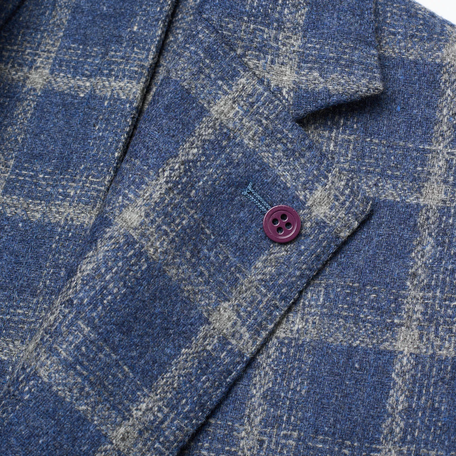SARTORIA PARTENOPEA Blue Plaid Wool Jacket NEW Current Model
