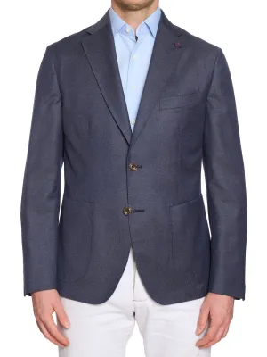 SARTORIA PARTENOPEA Blue Wool Jacket Blazer EU 50 NEW US 40 Current Model