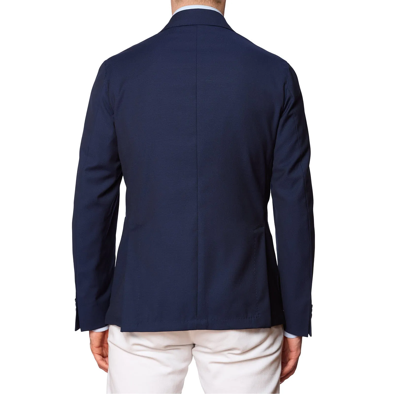SARTORIA PARTENOPEA Blue Wool Super 120's Jacket US 46 NEW EU 56 Current