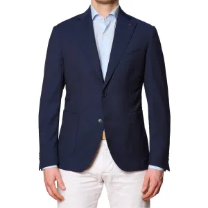 SARTORIA PARTENOPEA Blue Wool Super 120's Jacket US 46 NEW EU 56 Current