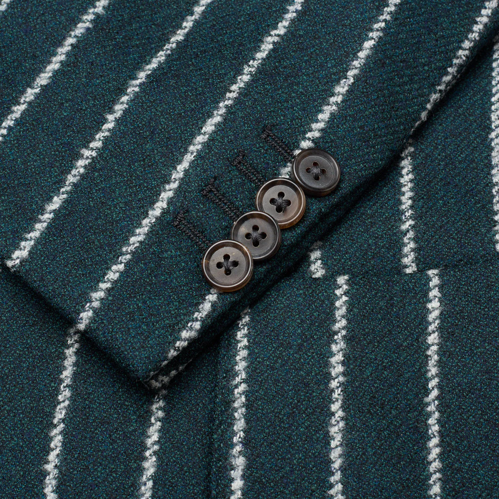SARTORIA PARTENOPEA Bottle Green Striped Wool Jacket NEW Current Model