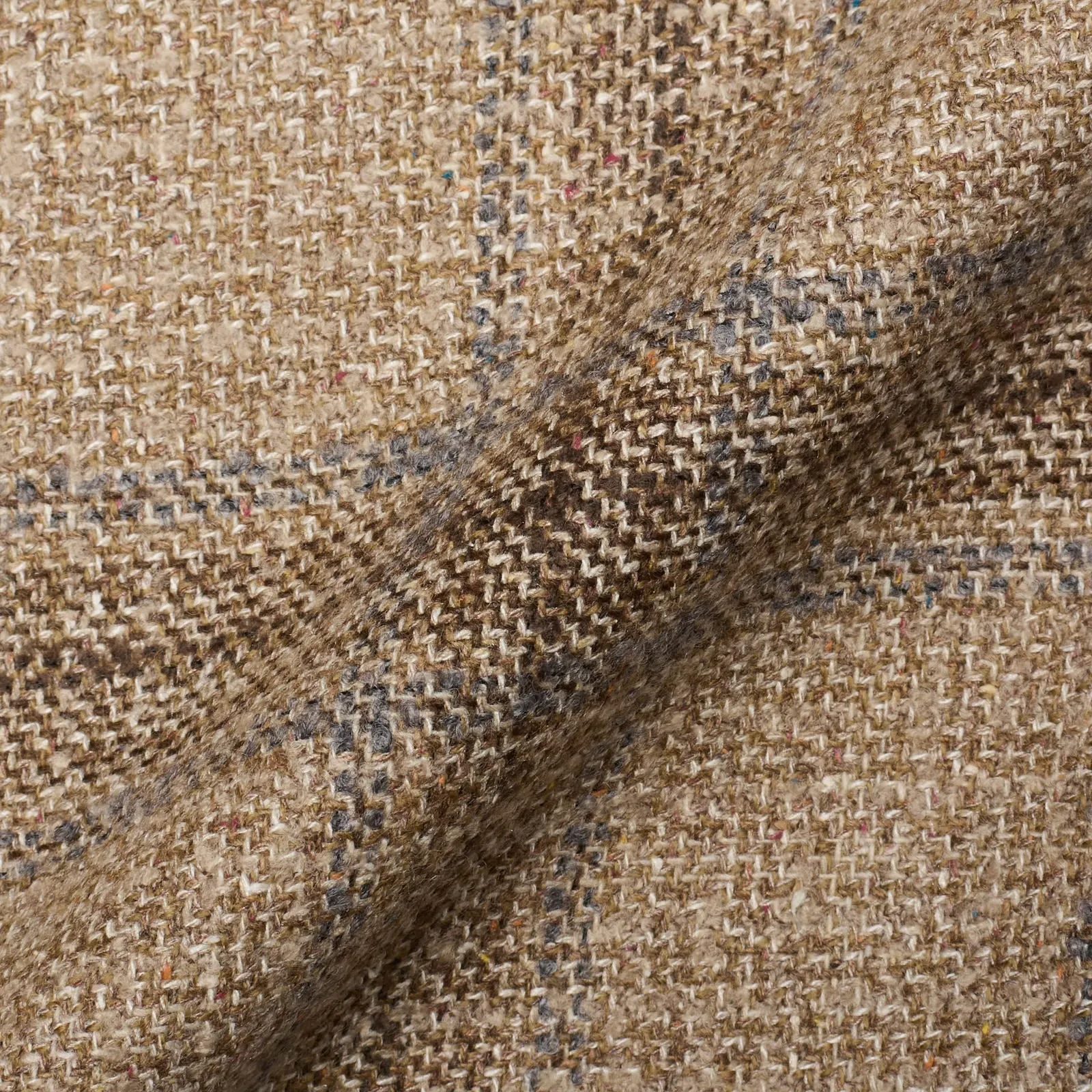 SARTORIA PARTENOPEA Brown Plaid Wool-Silk Jacket EU 50 NEW US 40 Current Model