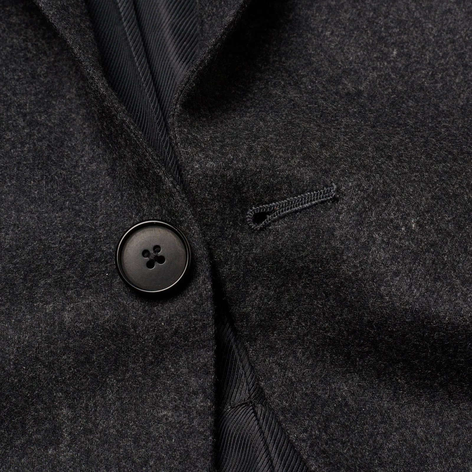 SARTORIA PARTENOPEA Charcoal Flannel S. 100's Handmade Suit EU 54 NEW US 42 44