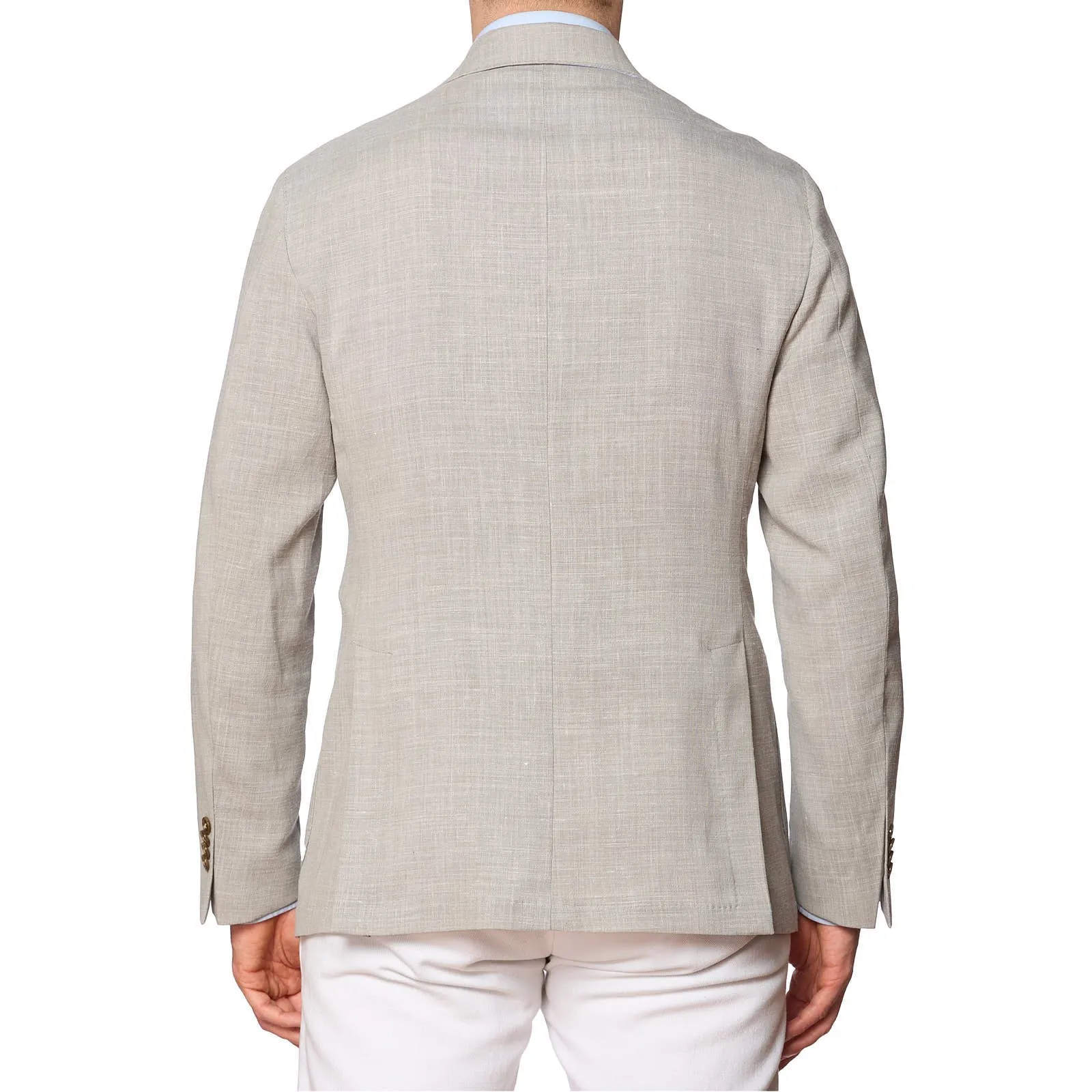 SARTORIA PARTENOPEA Gray Linen-Polyester Unlined Jacket NEW Current Model