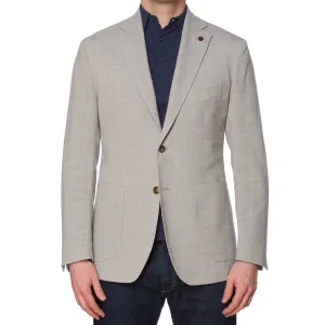 SARTORIA PARTENOPEA Gray Linen-Polyester Unlined Jacket NEW Current Model