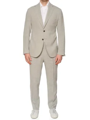 SARTORIA PARTENOPEA Gray Linen Unlined Suit EU 52 NEW US 42 Current Model