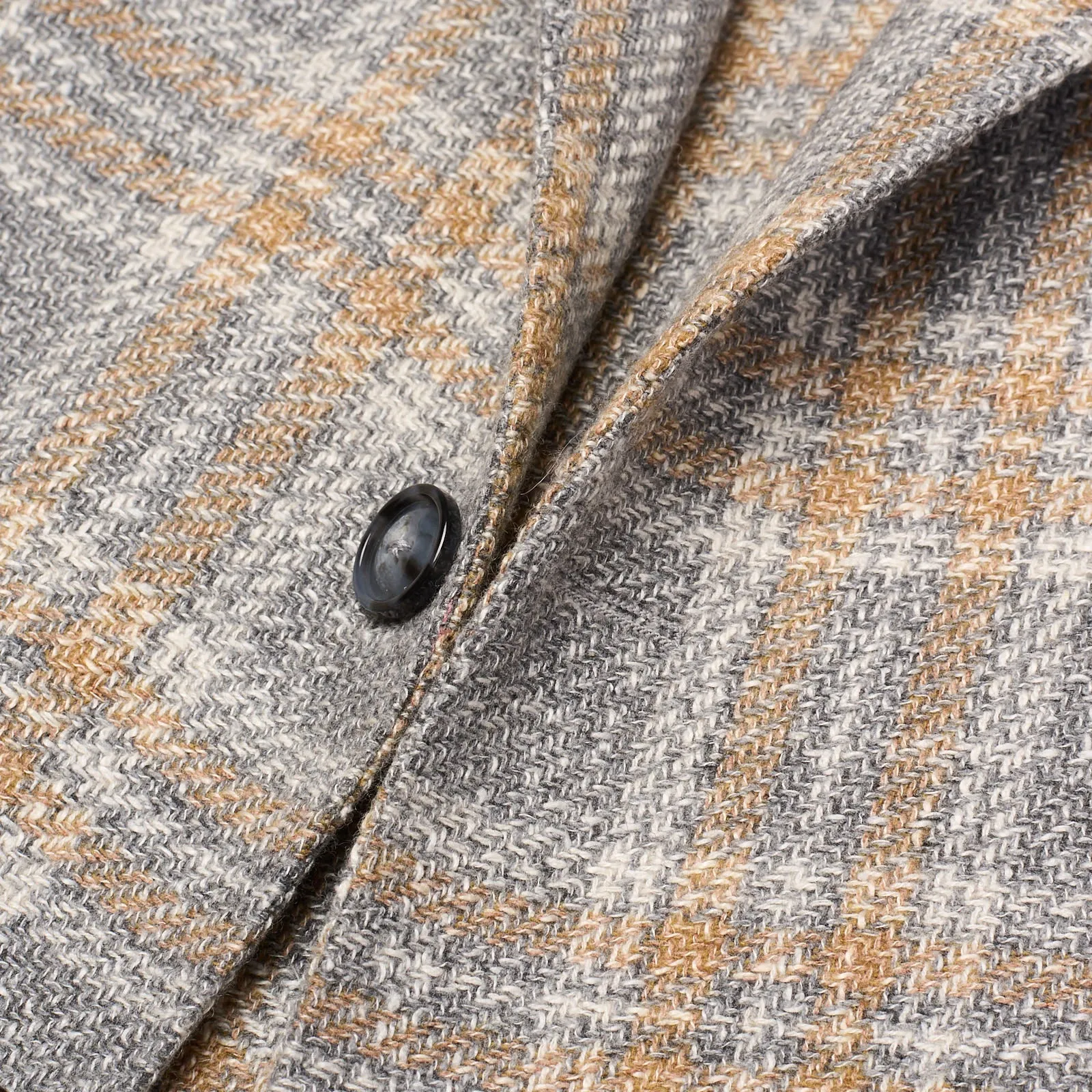 SARTORIA PARTENOPEA Gray Plaid Wool-Silk Jacket EU 50 NEW US 40 Current Model