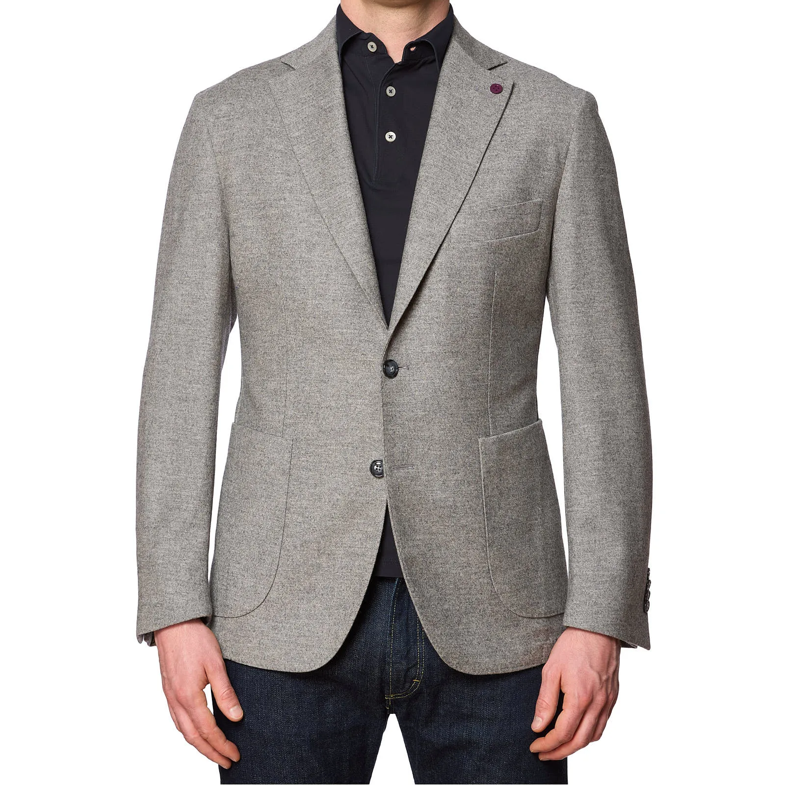 SARTORIA PARTENOPEA Gray Wool-Cashmere Unlined Jacket NEW Current Model