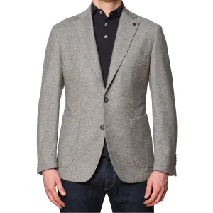 SARTORIA PARTENOPEA Gray Wool-Cashmere Unlined Jacket NEW Current Model