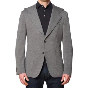 SARTORIA PARTENOPEA Gray Wool Hooded Jacket US 42 NEW EU 52