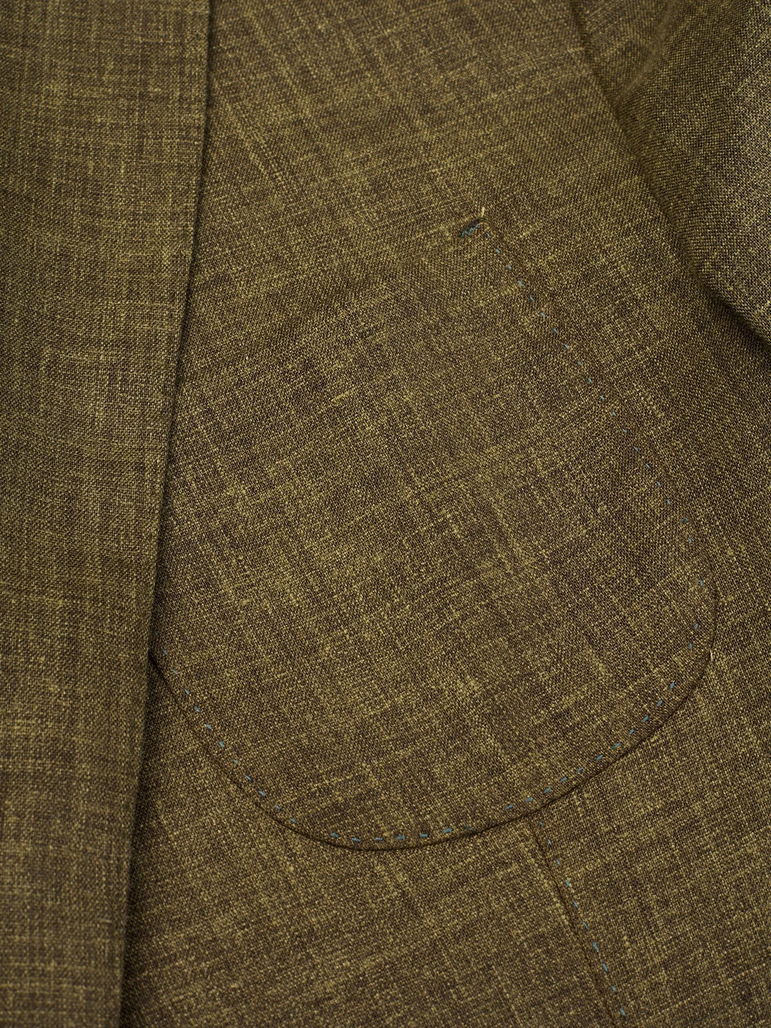 SARTORIA PARTENOPEA Green Linen Unlined Suit EU 52 NEW US 42 Current Model