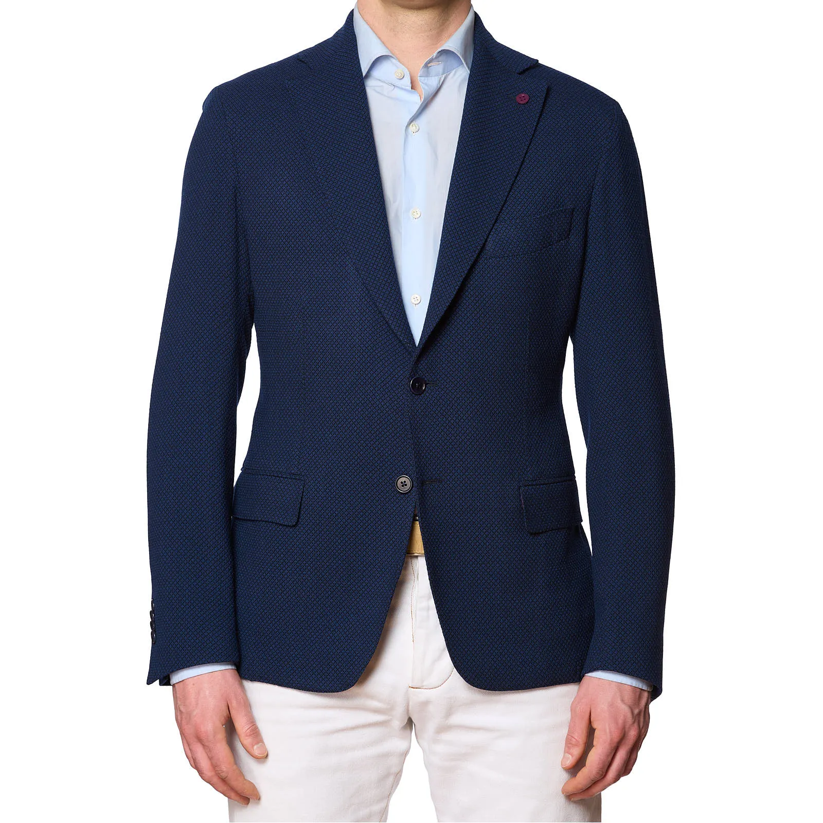 SARTORIA PARTENOPEA GUABELLO Blue Cotton Jacket EU 50 NEW US 40 Current Model