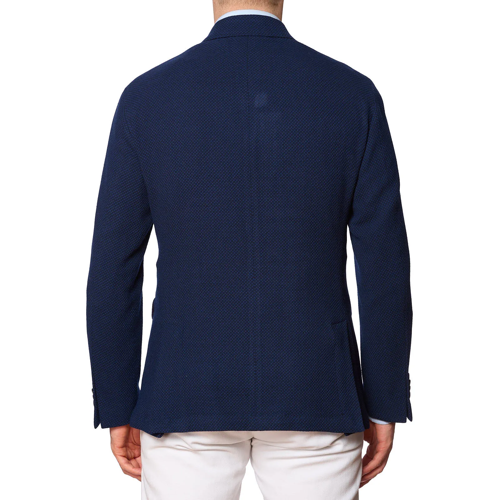 SARTORIA PARTENOPEA GUABELLO Blue Wool DB Jacket NEW Current Model