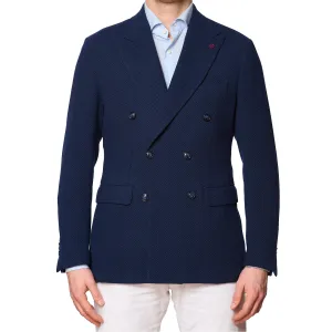 SARTORIA PARTENOPEA GUABELLO Blue Wool DB Jacket NEW Current Model