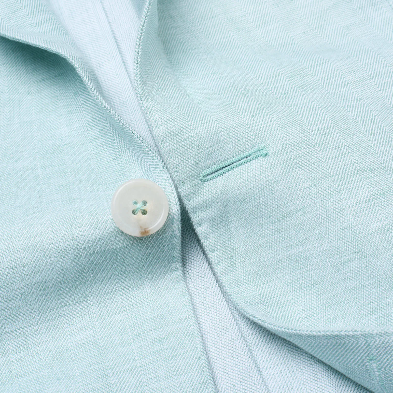 SARTORIA PARTENOPEA Mint Color Cotton-Linen Unlined Jacket NEW Current Model