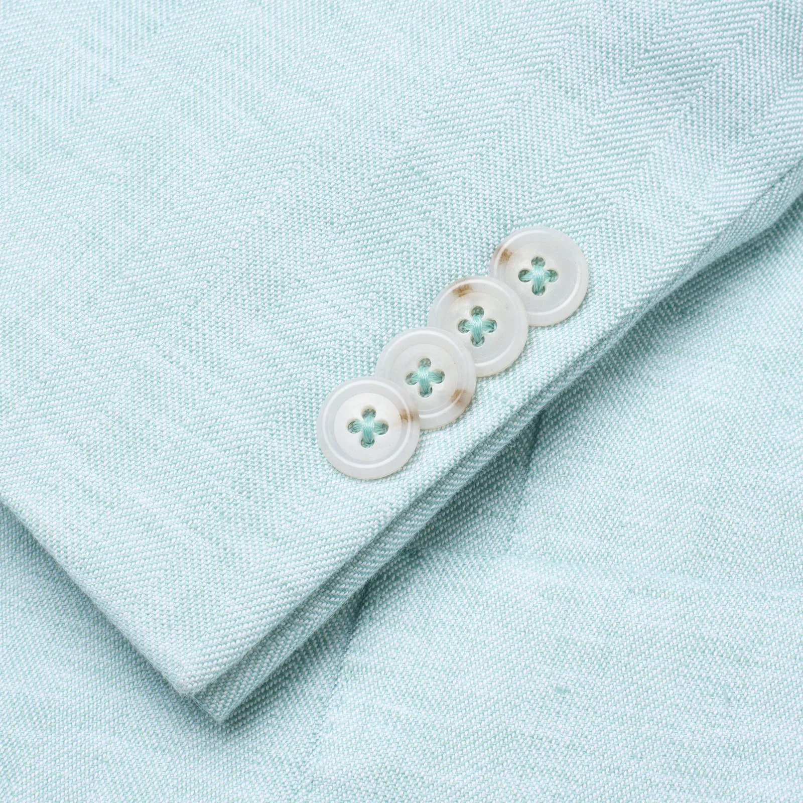SARTORIA PARTENOPEA Mint Color Cotton-Linen Unlined Jacket NEW Current Model