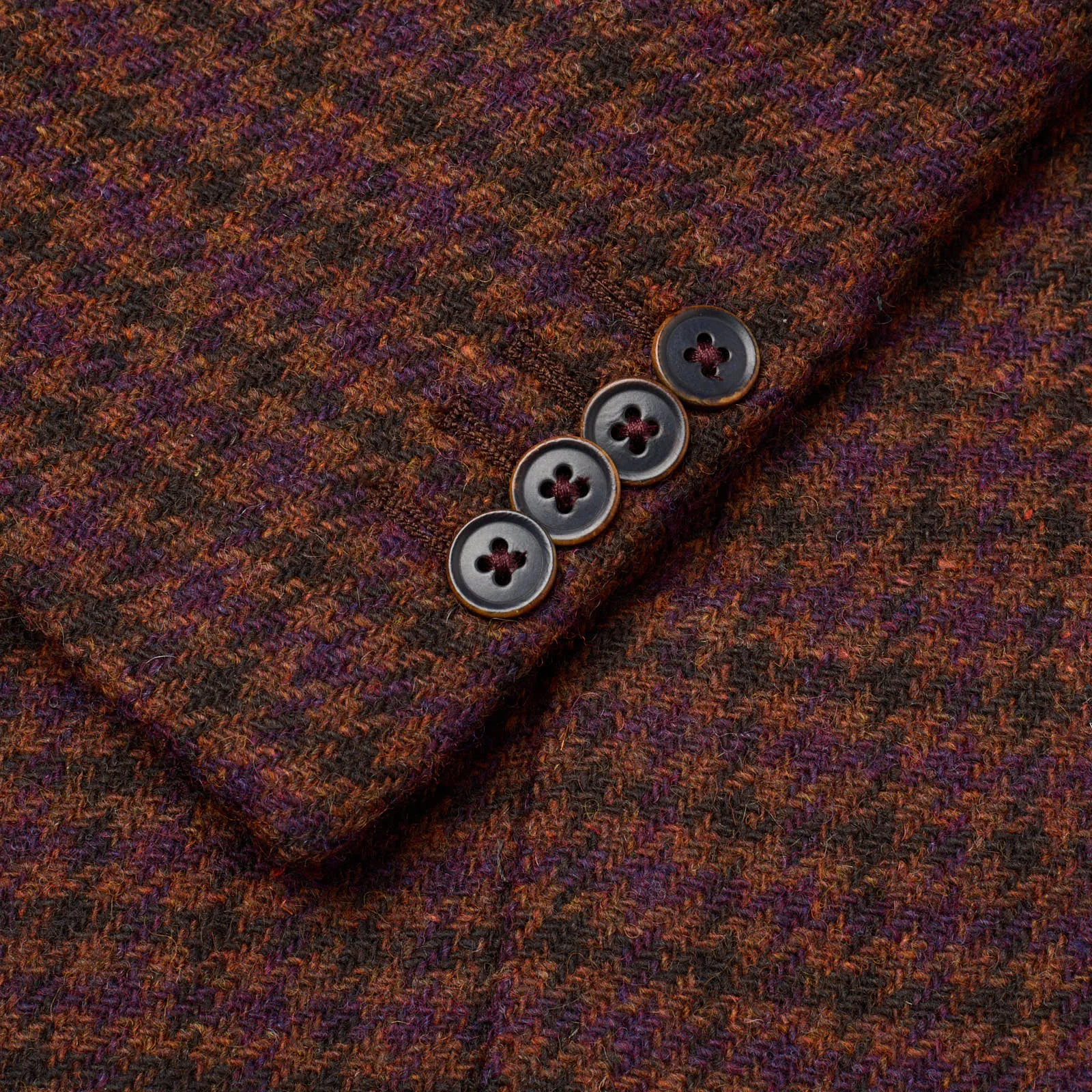 SARTORIA PARTENOPEA Multicolor Shepherd's Check Wool-Poly Jacket EU 50 NEW US 40 Current Model