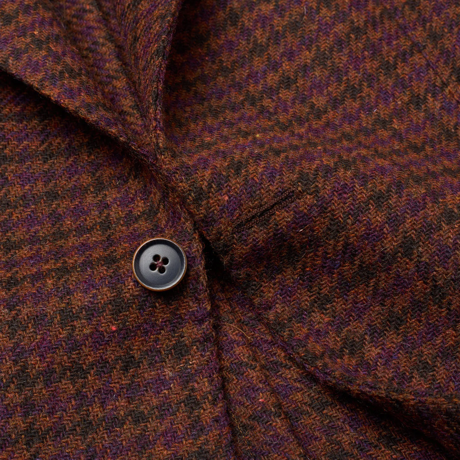 SARTORIA PARTENOPEA Multicolor Shepherd's Check Wool-Poly Jacket EU 50 NEW US 40 Current Model