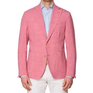 SARTORIA PARTENOPEA Pink Linen Unlined Jacket NEW Current Model