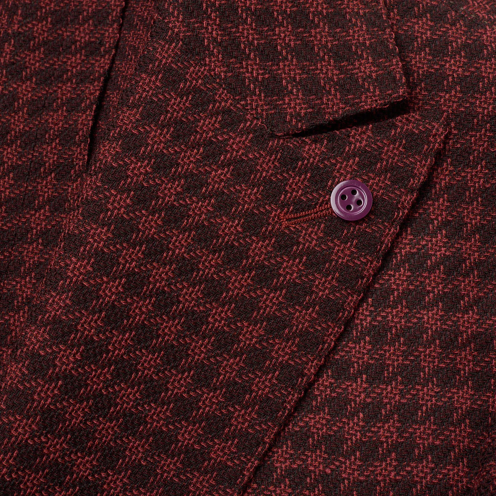 SARTORIA PARTENOPEA Red Check Wool-Poly Jacket EU 50 NEW US 40 Current Model