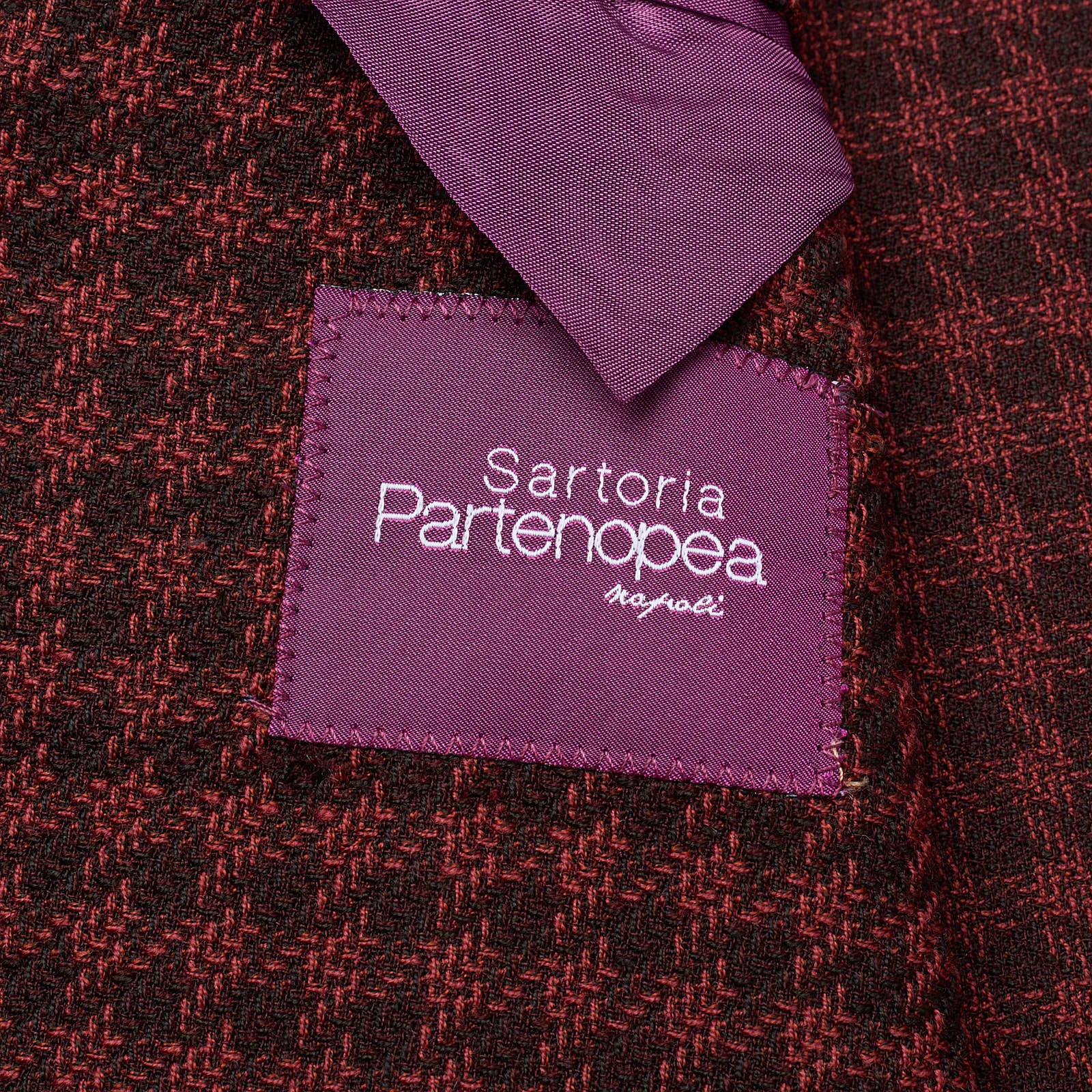 SARTORIA PARTENOPEA Red Check Wool-Poly Jacket EU 50 NEW US 40 Current Model