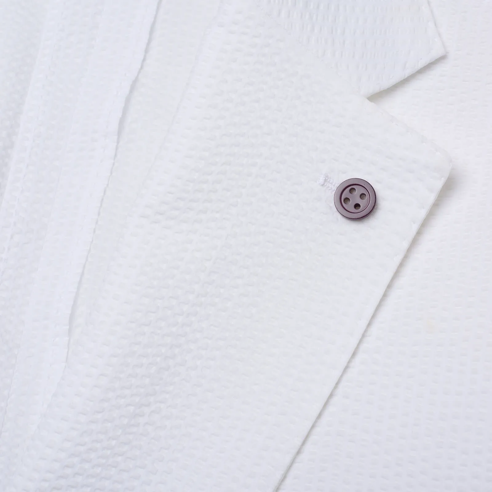 SARTORIA PARTENOPEA White Seersucker Cotton Jacket EU 54 NEW US 44 Current Model