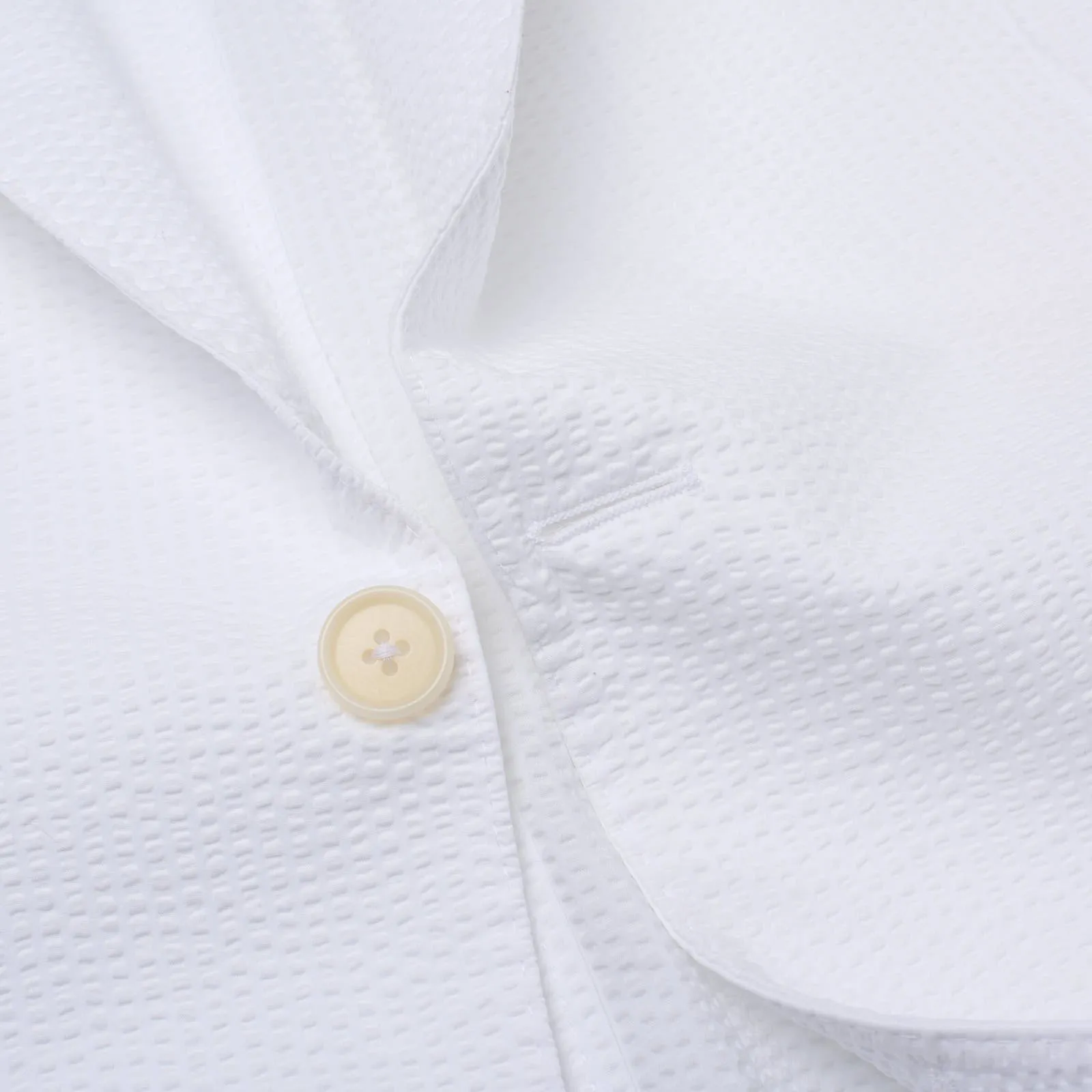 SARTORIA PARTENOPEA White Seersucker Cotton Jacket EU 54 NEW US 44 Current Model