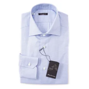 Sartorio Cotton Shirt in Patterned Sky Blue