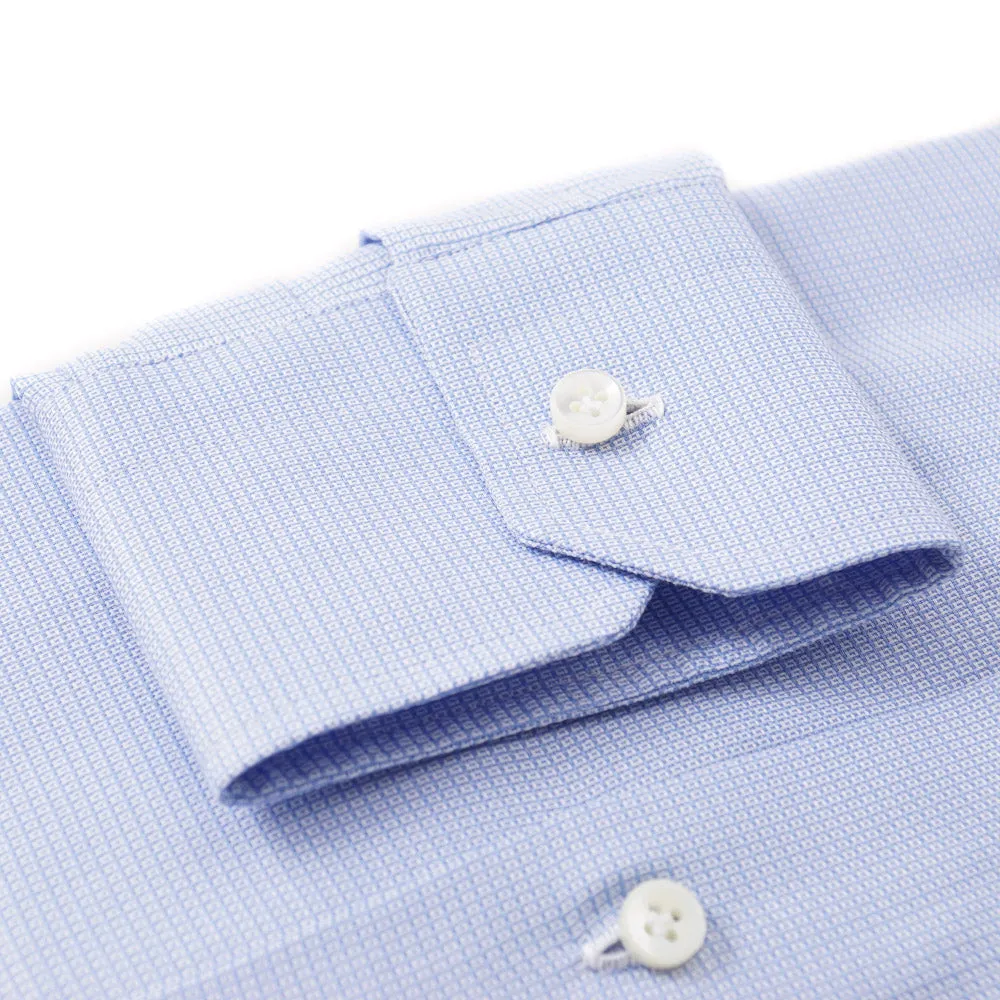 Sartorio Cotton Shirt in Patterned Sky Blue