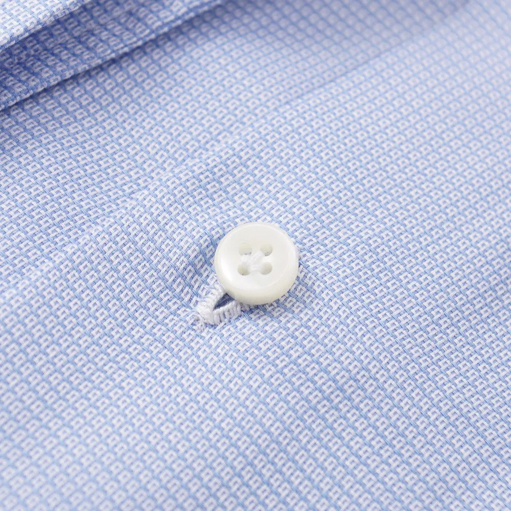 Sartorio Cotton Shirt in Patterned Sky Blue