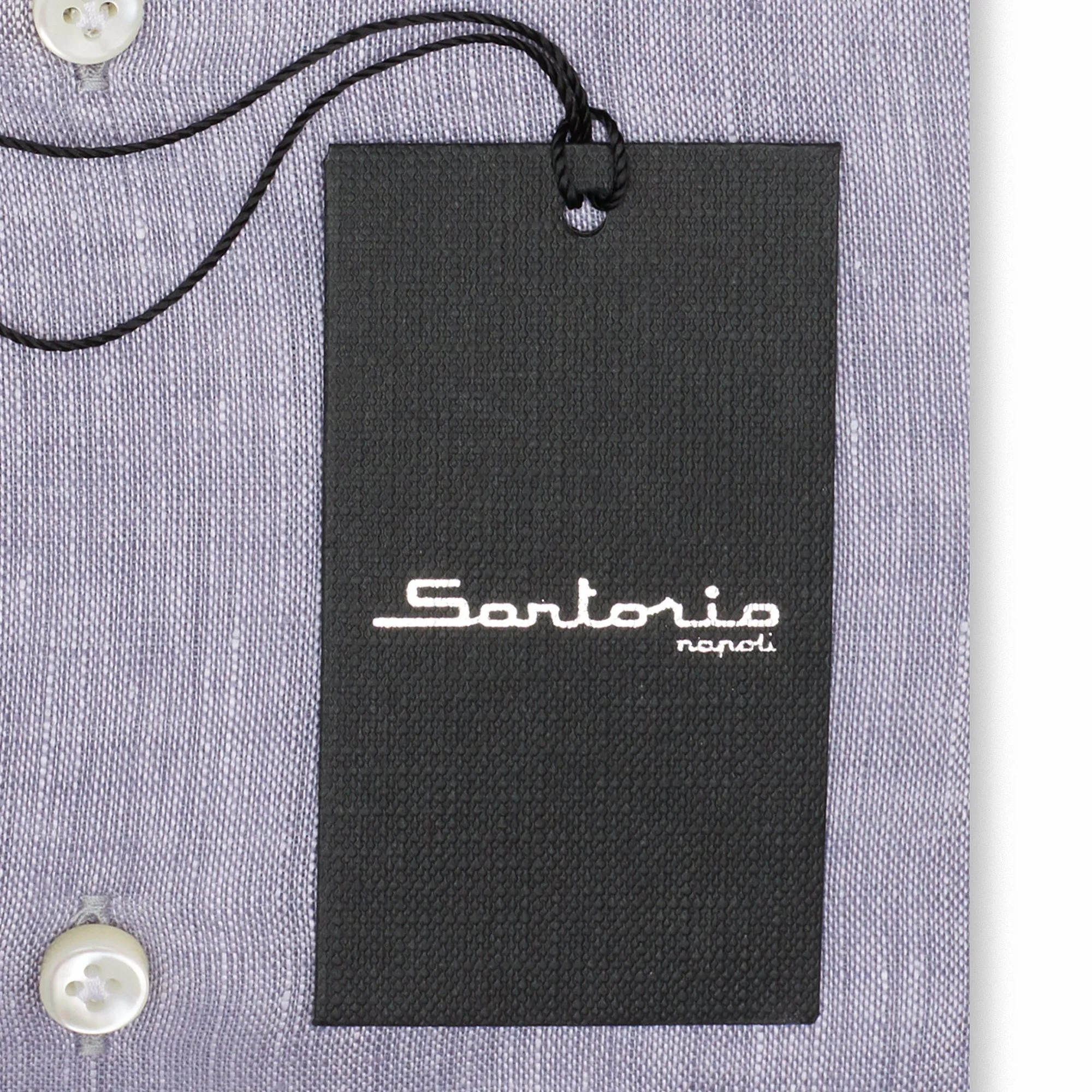SARTORIO Napoli by KITON Levander Linen Button-Down Casual Shirt NEW