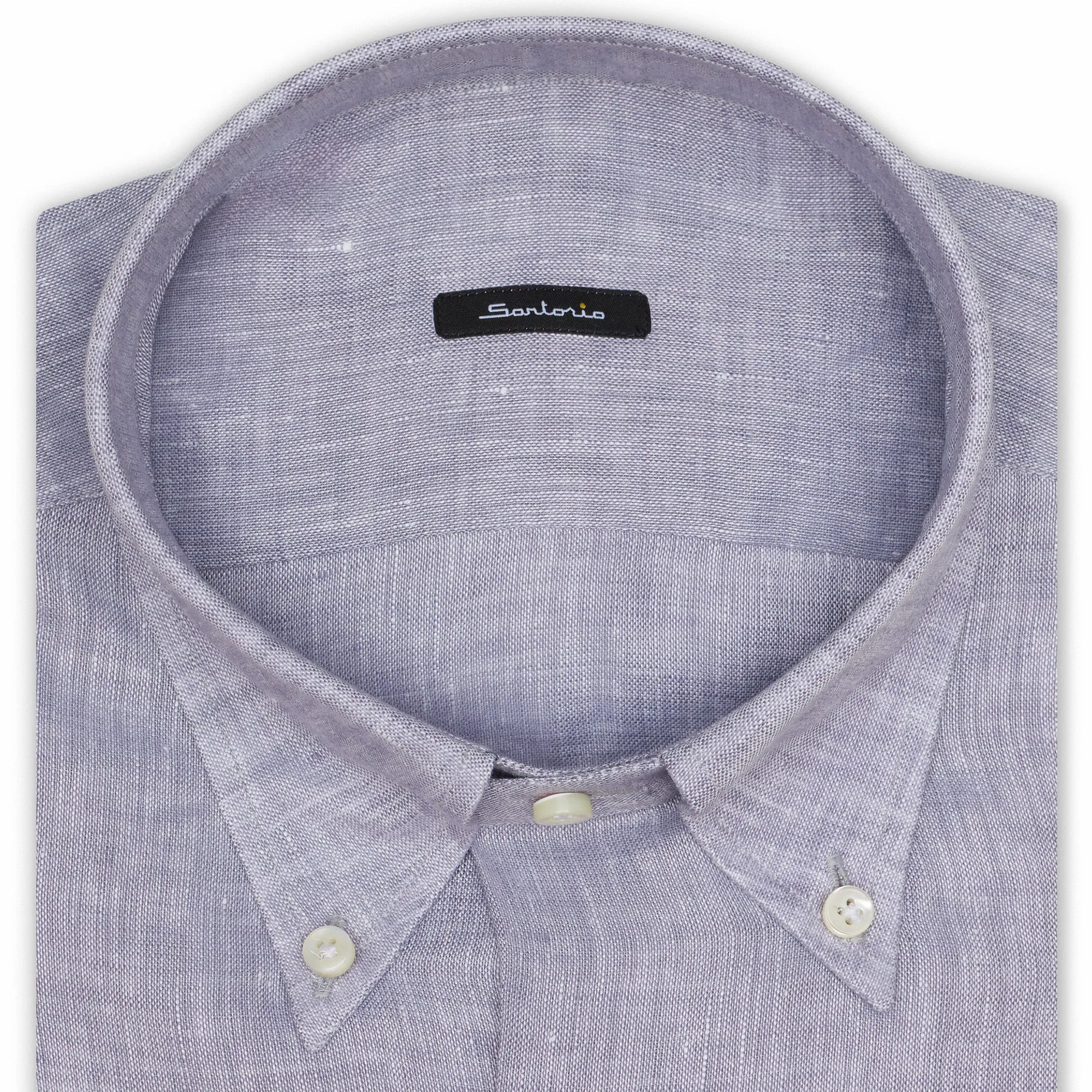 SARTORIO Napoli by KITON Levander Linen Button-Down Casual Shirt NEW