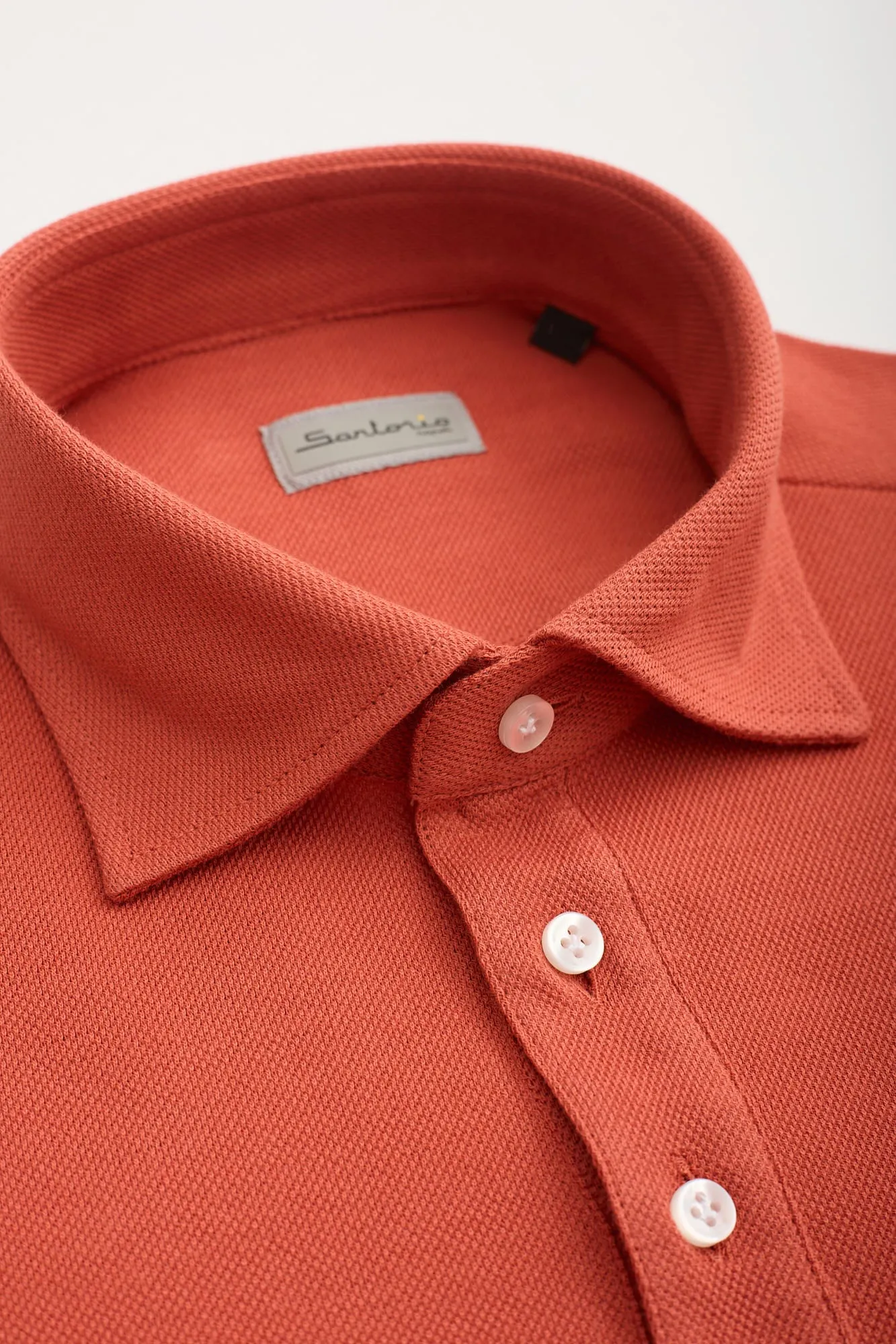 SARTORIO Napoli by KITON Terracotta Cotton Pique Polo Shirt NEW
