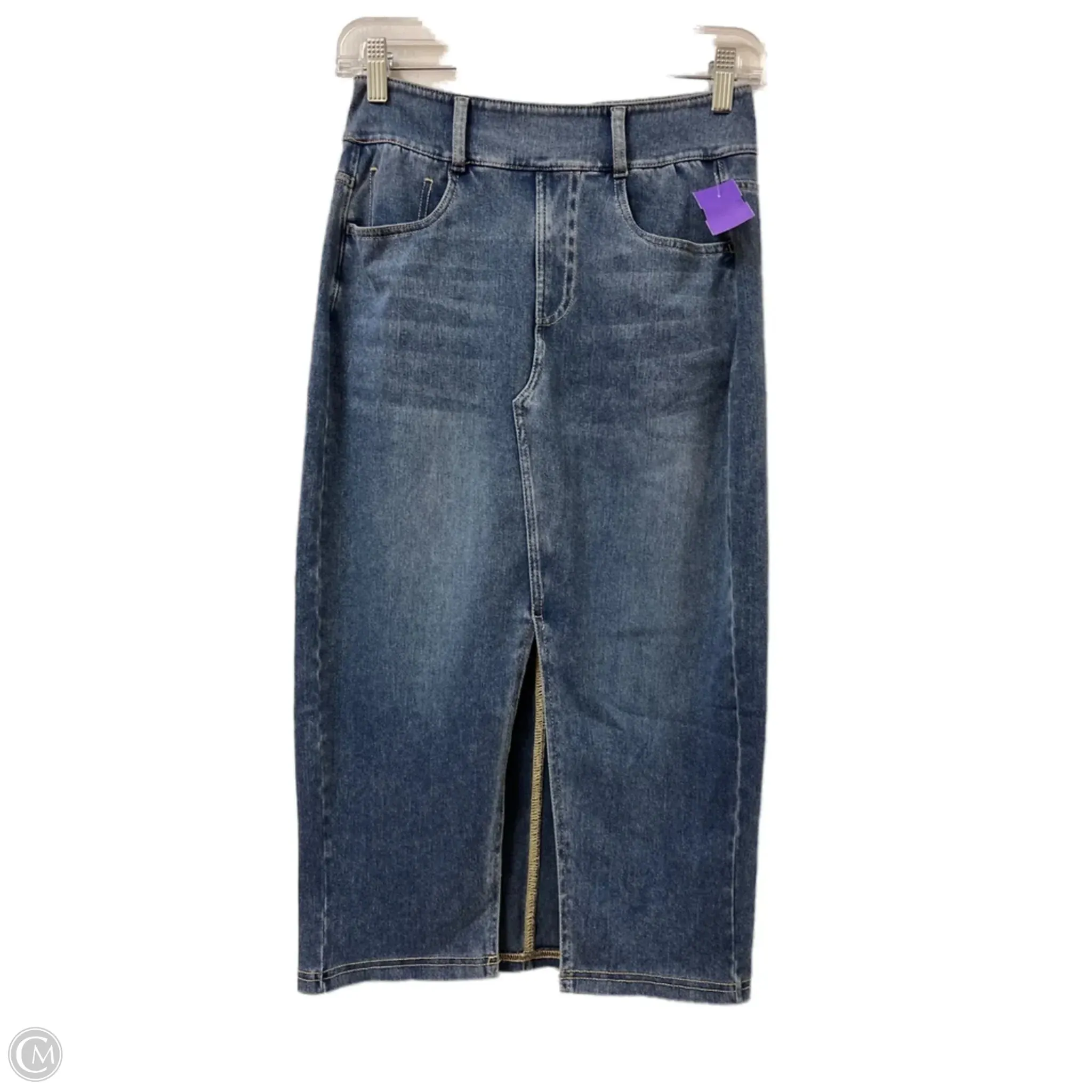Skirt Maxi By Clothes Mentor In Blue Denim. Size: 0