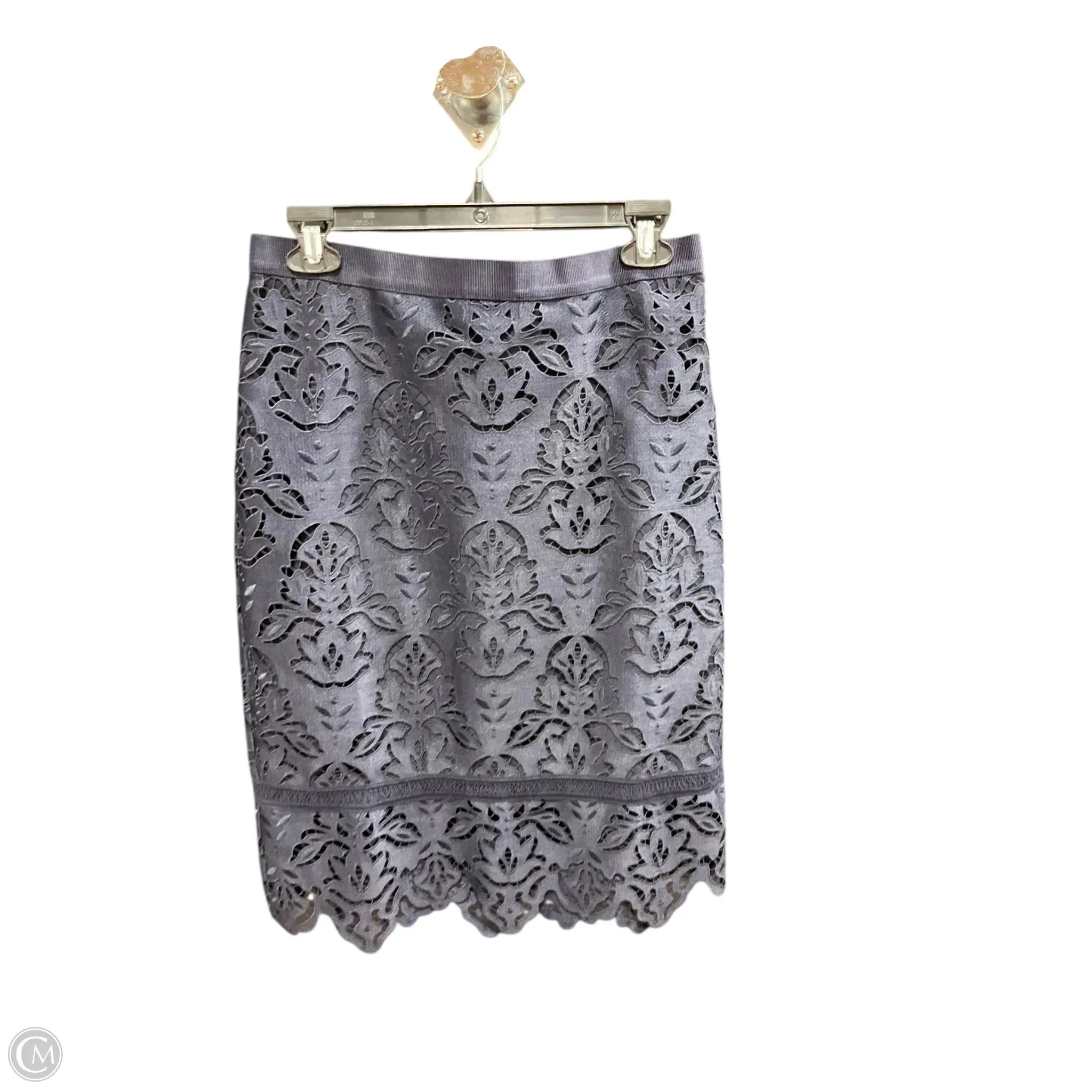 Skirt Midi By Ann Taylor In Navy. Size: 4