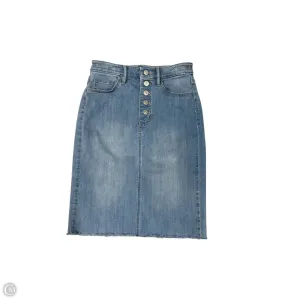 Skirt Midi By Banana Republic In Blue Denim. Size: 2