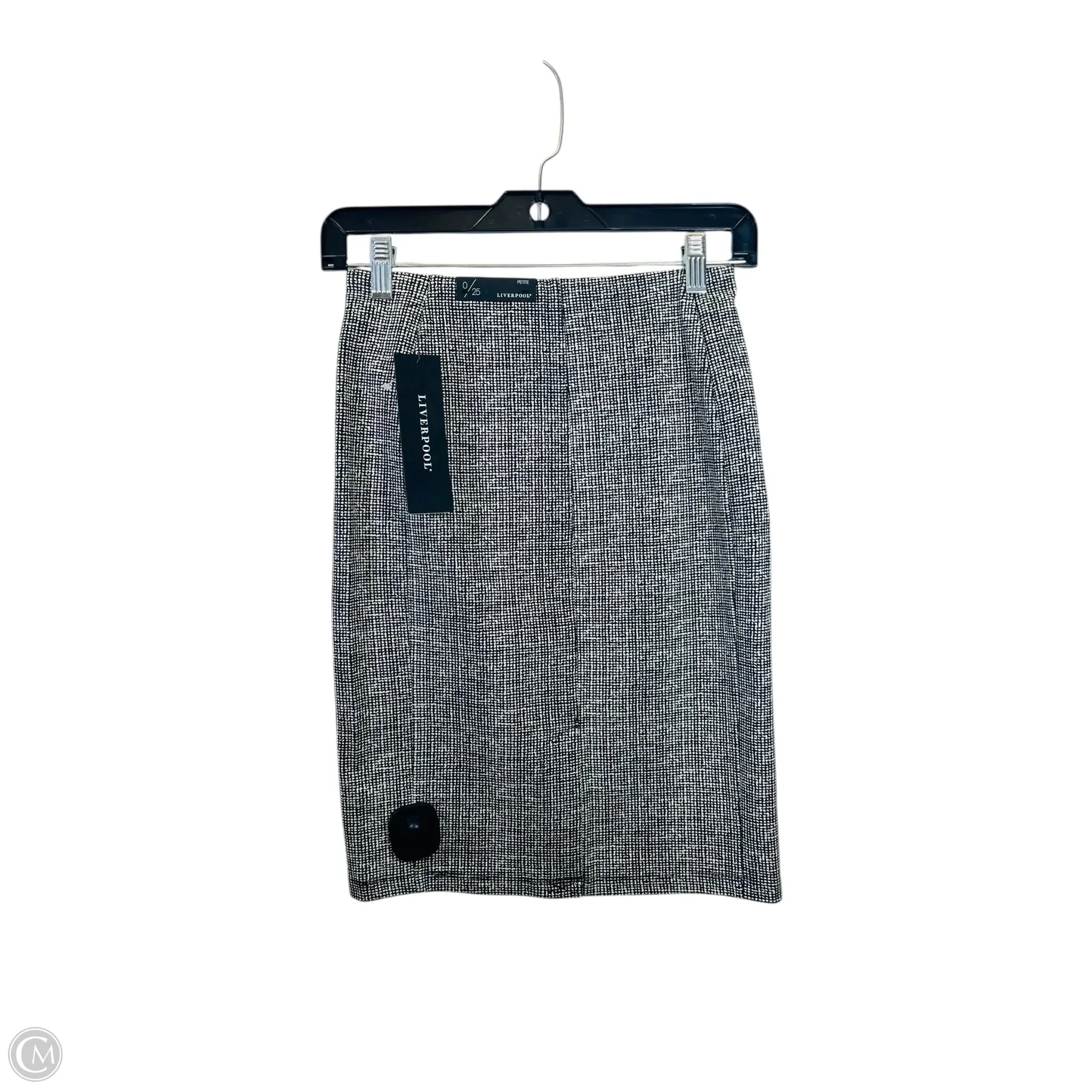 Skirt Midi By Liverpool In Black & Cream. Size: Xsp