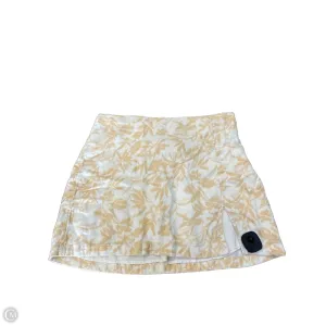 Skirt Mini & Short By Abercrombie And Fitch In White & Yellow. Size: L