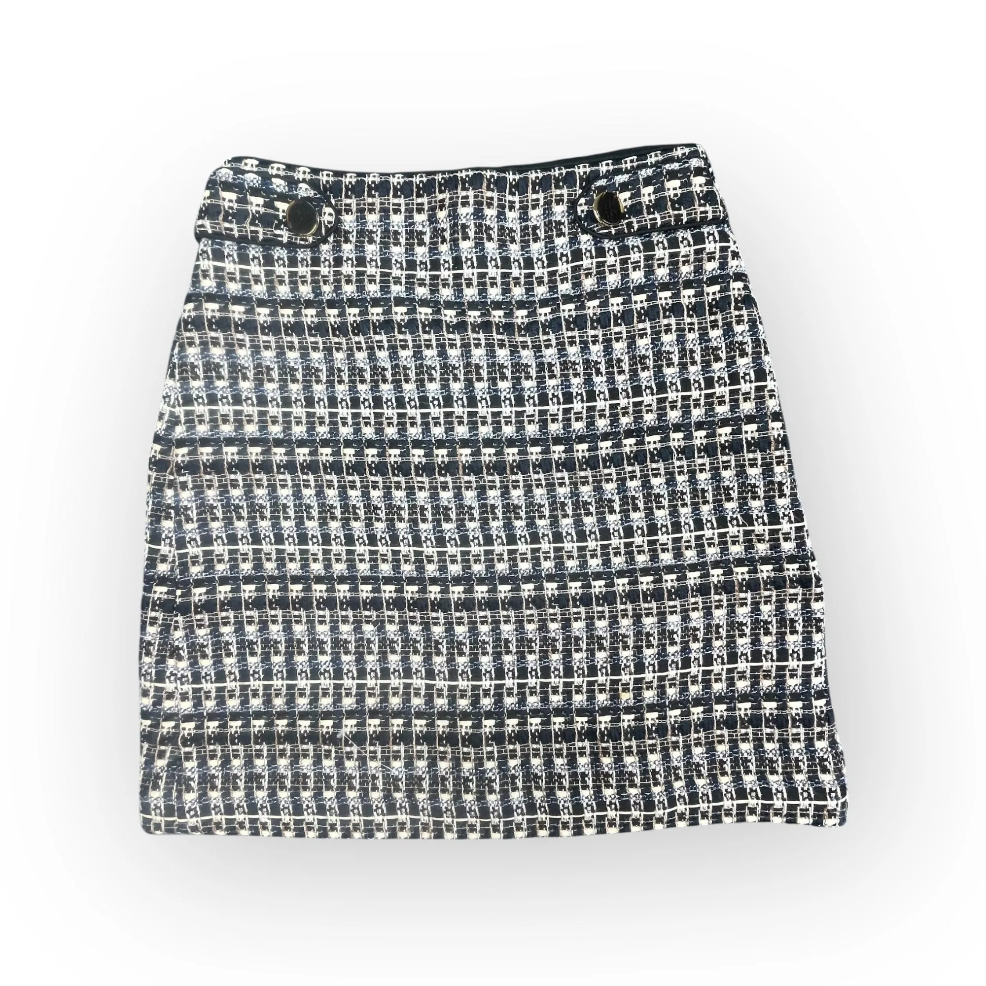 Skirt Mini & Short By Ann Taylor In Black & Blue. Size:2